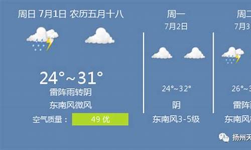 扬州天气预报7天_扬州天气预报7天准确