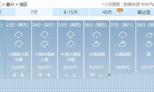 嘉兴天气预报15天当地天气查询表_嘉兴天气预报15天当地天气查询表格