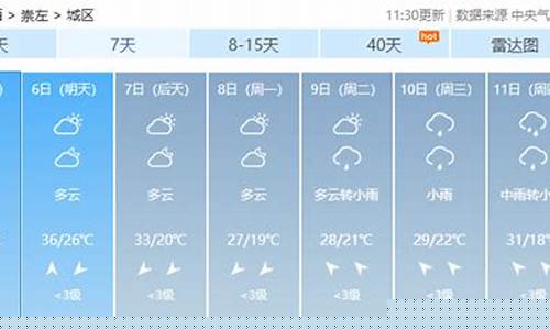 崇左天气预报一周7天_崇左天气预报一周7天1