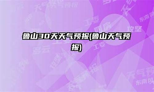 鲁山天气预报30天查询